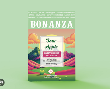 Bonanza Cannabis Company - Bonanza Sour Apple Gummy