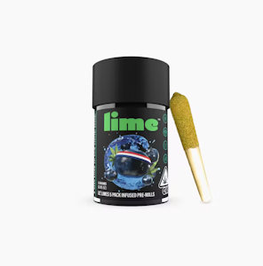 Lime - LIME - Infused Prerolls - Blueberry Headband - Live Resin & Hash - Lil Limes - 5PK - 3G