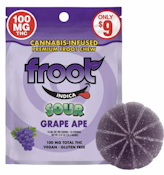 Froot | Sour Single Gummy (100mg) Grape Ape (I)