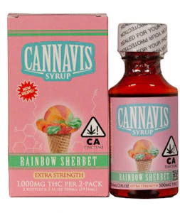 CANNAVIS - Cannavis - THC Syrup -Rainbow Sherbert - Tincture - 500mg