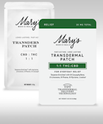 MARY'S MEDICINALS - Topical - 1:1 - CBD:THC - Transdermal Patch - 10MG