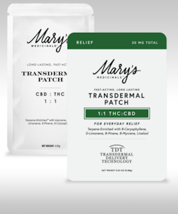 MARY'S MEDICINALS - MARY'S MEDICINALS - Topical - 1:1 - CBD:THC - Transdermal Patch - 10MG
