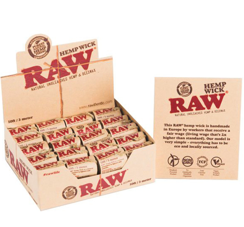 RAW® - Hemp Wick European Edition 3 Meter (10ft)