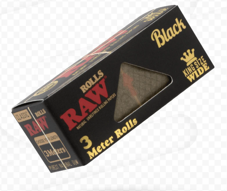 Diamond Leaf - raw black classic 3 meter roll king size wide Main Image