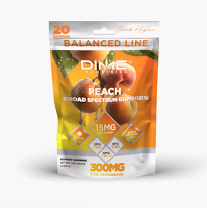 DIME INDUSTRIES - DIME 300mg THCV Peach Gummies 20ct