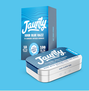 JAUNTY - JAUNTY | SOUR BLUE RAZZ | 100MG Live Rosin Gummies