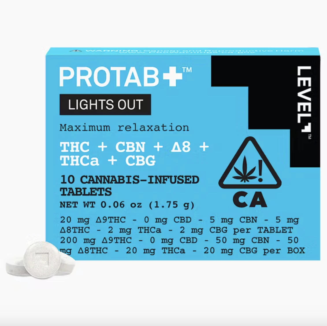 Level - Lights Out | 10pc Tablets | Level Protab+ Main Image
