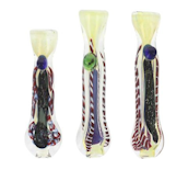 3' Assorted Dichro Glass Chillum