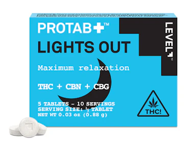 LEVEL+ - Level | Edible | Lights Out Protab+ | 5ct/100MG