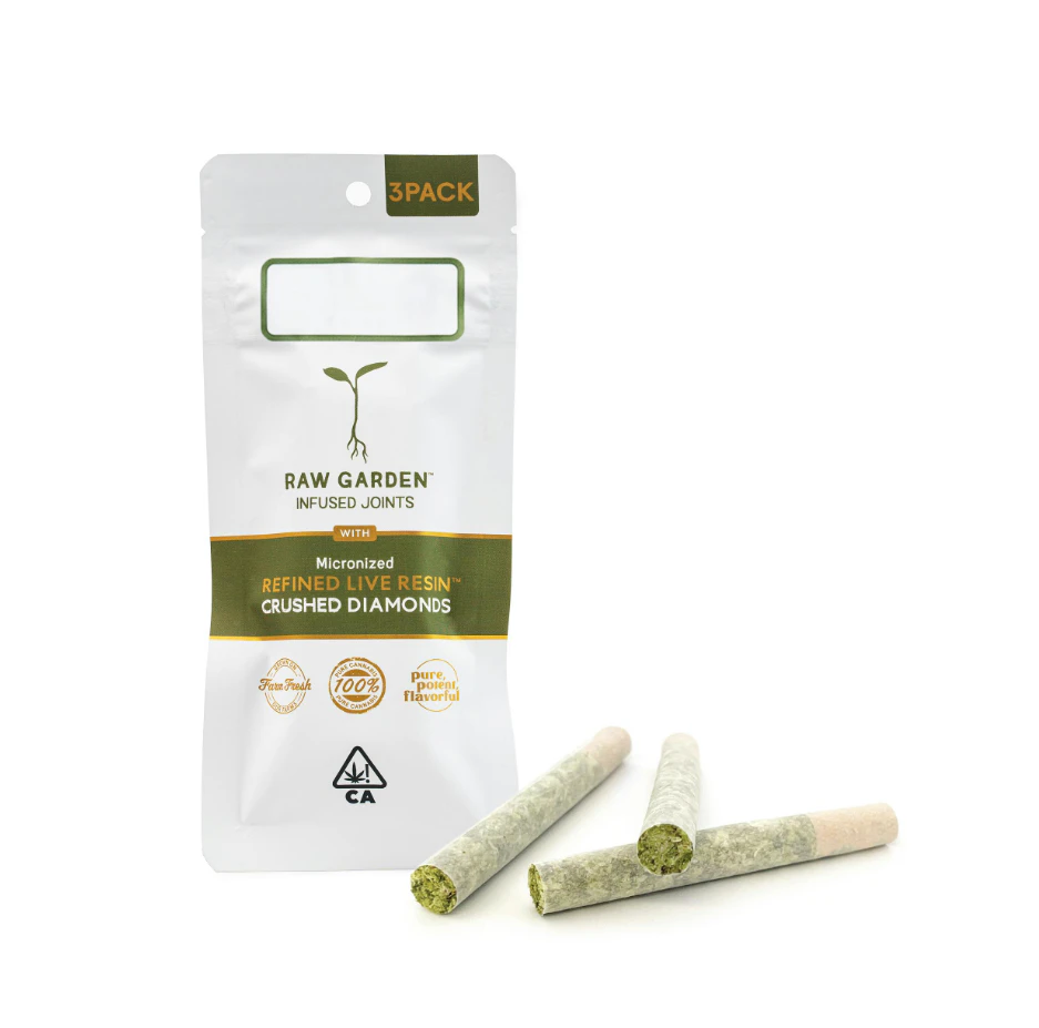 Raw Garden - Raw Garden - Chocolate Cherries - 1.5g Refined Live Resin Crushed Diamonds Infused Joints - 3pk Main Image