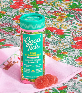 GOOD TIDE - GOOD TIDE - Edible - Kiwi Strawberry - 1:1:1 THC:CBD:CBG - Solventless Hash Rosin - 10PK - 100MG