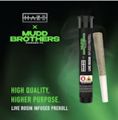 Haze x Mudd Brothers | Bolo Runtz x Sundae Sherbert Live Rosin Infused Pre-Roll | 1g