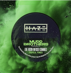 HAZE X MUDD BROTHERS - Haze x Mudd Brothers | Tropical Punch Live Rosin Gummies | 10pk/100mg