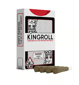 KING ROLL - KingRoll - Juniors - Dealers Choice Sativa Mix #5 - Infused Preroll Pack - 4pk - 3G