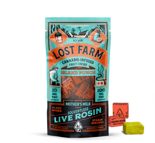 Lost Farm - Lost Farm - Island Punch "Mother's Milk" - 100mg Solventless Live Rosin Fruit Chews - 10pk Main Image