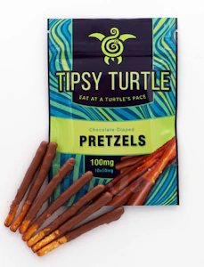 TIPSY TURTLE - Hybrid-100mg Chocolate Dipped Pretzels 10mgx10pack