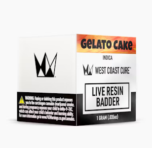 WEST COAST CURE - West Coast Cure - Gelato Cake - 1g Live Resin Badder
