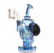 On Point Glass - Mini Rig Series - 6" Curvalicious Recycler Water Pipe - with 14M Banger