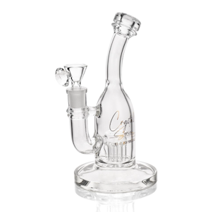 High Point Glass - High Point Glass - 8" Mini Bottle High Quality Tree Perc Water Pipe - with 14M Bowl