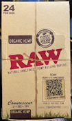 Raw Organic Hemp Connoisseur 1 1/4 Size + Tips
