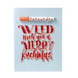 KushKards -"Weed Wish a Merry Kushmas" Cannais Greeting Card W/ One Hitter - Accessories