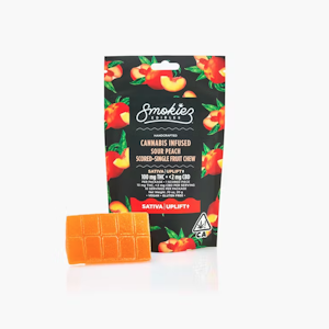 Smokiez - Smokiez 100mg Sour Peach Single High Dosage Gummy