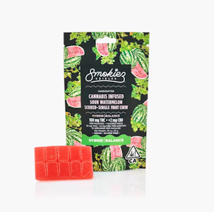 SMOKIEZ - Smokiez 100mg Sour Watermelon Single High Dosage Gummy