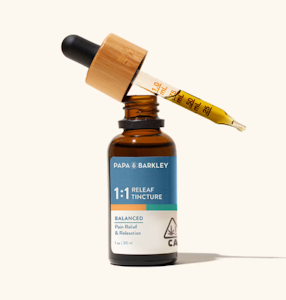 PAPA & BARKLEY - Papa & Barkley Releaf Tincture 450mg CBD:THC 1:1