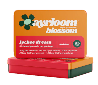 ayrloom - Lychee Dream Prerolls 5 Pack .6g | ayrloom