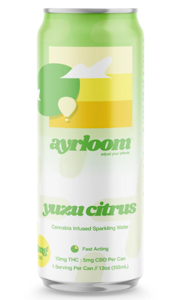 AYRLOOM - YUZU Beverage - Ayrloom UP 10mgTHC:5mgCBD - 12oz 