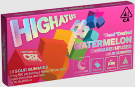 Watermelon - 100mg THC Hand Crafted Sour Gummies - Highatus