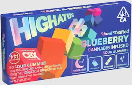 Blueberry 300mg 1:1:1 THC/CBD/CBN Hand Crafted Sour Gummies - Highatus