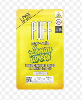 PUFF - Puff | Preroll | Lemonwreck | 5-pack | 0.5g Main Image