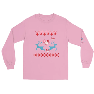 Weed Growers From Seed To Stone DBA Matawana - The Only Trees I Light: Matawana Crew Neck - Pink Long Sleeve Sweater