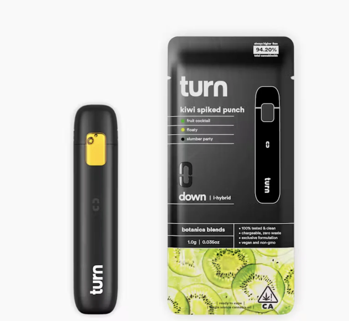 Turn - Kiwi Spiked Punch (IH) | 1g Disposable | Turn Main Image