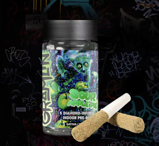 GRAMLIN -  GRAMLIN 2.5G Sour Apple Pie Infused Preroll 5ct