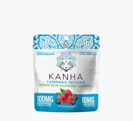 KANHA 100mg Hybrid Blue Raspberry Gummies