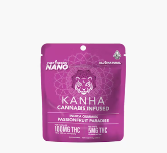 KANHA - KANHA 100mg NANO Indica Passionfruit Paradise Gummies