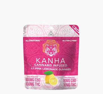 KANHA - KANHA 200mg 1:1 CBD Pink Lemonade Gummies