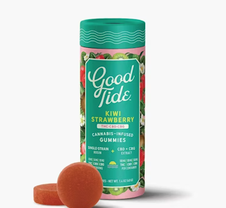 WYLD - Good Tide 300mg 1:1:1 CBG Kiwi Strawberry Refreshing Rosin Gummies