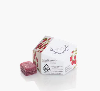 WYLD - WYLD 100mg Raspberry Sativa Enhanced Gummies 10ct