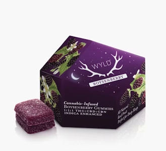 WYLD - WYLD 300mg 1:1:1 CBN Boysenberry Indica Enhanced Gummies