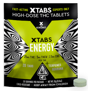 KIKOKO - XTabs (Energy) - 20pk - 500mg (THC) 100mg (THCV) 50mg (CBC) - Kikoko