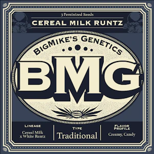 Weed Growers From Seed To Stone DBA Matawana - BMG: Cereal Milk Runtz Feminized Seeds (5)