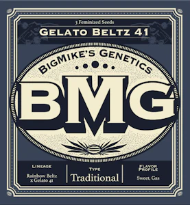 Weed Growers From Seed To Stone DBA Matawana - BMG: GELATO BELTZ 41 Feminized Seeds (10)