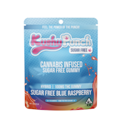 Kushy Punch - SUGAR FREE Hybrid Blue Raspberry INDIVIDUAL GUMMIES 100MG