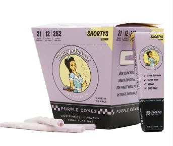 AGA - Blazy Susan - Purple - Slow Burn - Ultra Thin - Shortys - Cones - 12pk Main Image