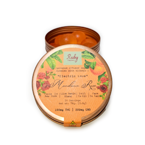 ''Electric Love'' Mandarin Rose - Live Resin Blend Gummies - 20 Count