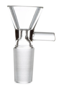 Glass Clear Cone Bowl w/ Handle - male - 14MM