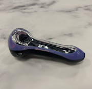 3D Purple and Black Glass Pipe